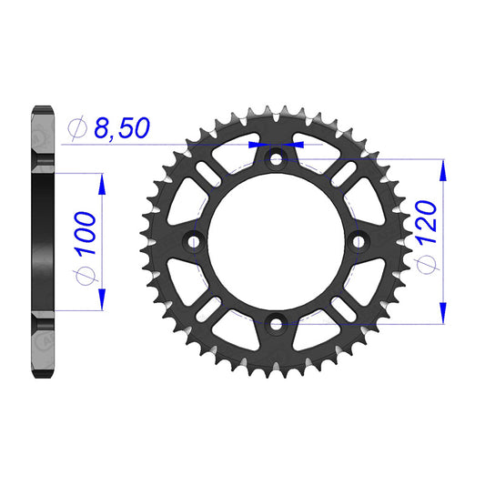AFAM SPR.RR.YZ80/85 93-07RM80 82-01/RM85 02-07 47T. 15104_47