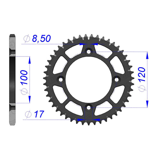 AFAM SPR.RR.47T ALLOY YZ65 2018 13116+47 13116_47