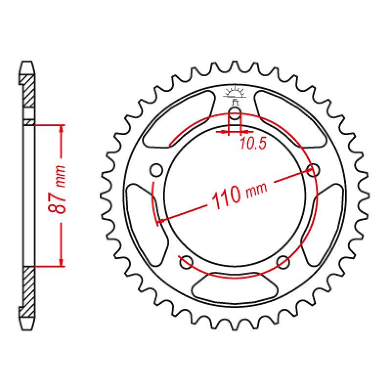 ITL SPR.RR.39T 520P GS500E/F 89-10SVF650 09-11 (0823) 111508