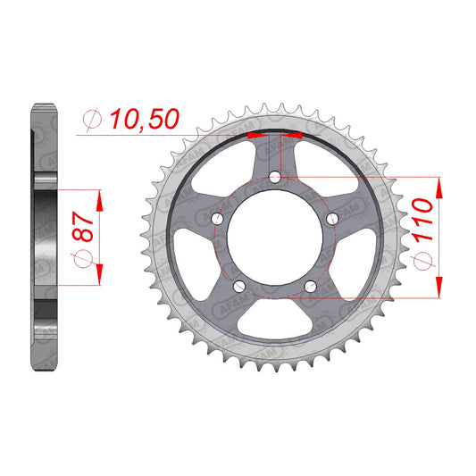 AFAM AFAM RR.47T 530P GSX600F/SK 89-06  64511-20C20. 14601-47
