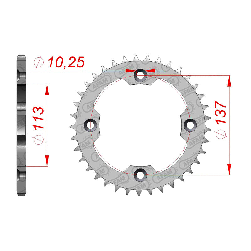 AFAM SP RR.37T 520P LTR450 06-10LTZ400     (JTR-1760) 14412-37