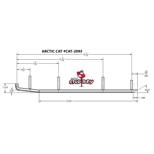STUD BOY SHAPER BAR 4.5" CAT-S2093-45