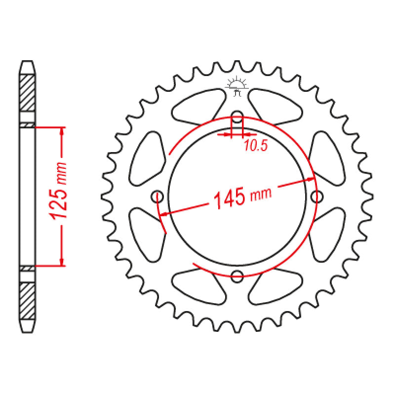 ITL SP RR.45T 520P(5Y1)XV250YFZ/YFM350X  0857-45T 111645