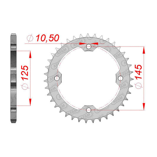 AFAM SP.AR.36T 520P YFZ450SYFM700R 04-09 12407-36T 12407-36