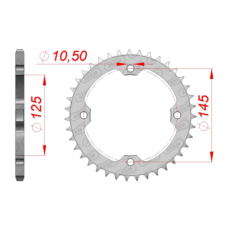 AFAM AFAM RR.40T 520P YFZ450SYFM700R 04-09  12407-40T 12407-40