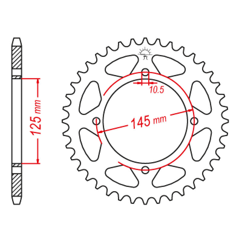 ITL SP RR.40T 520P(5Y1/39F)YFZ/YFM350X 87-88 0857-40T. 111692