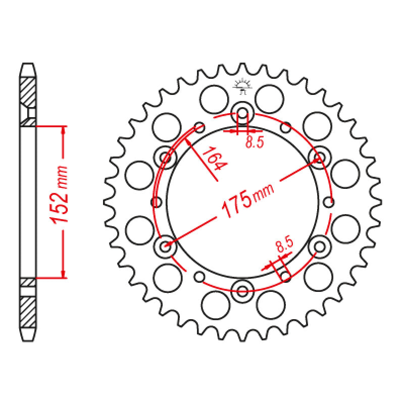ITL SPR.RR.52T 520P YZ125/250 77-98         (JTR-853) 111694