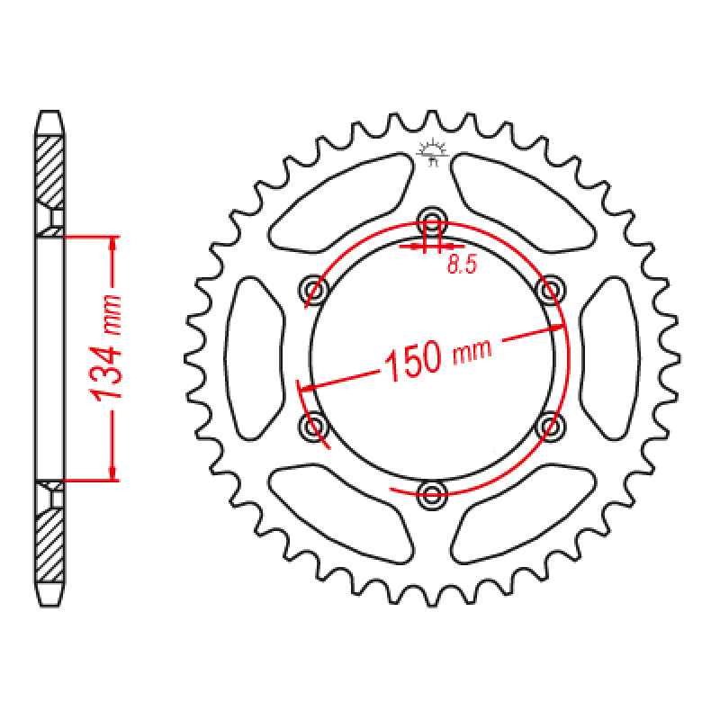 ITL SP.RR 42T 520P KLX250S/SF1 06-12            JT460 111706