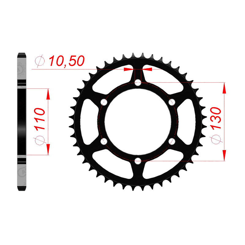 AFAM SPR.RR.NINJA 250/300 520P 44T 16500-44