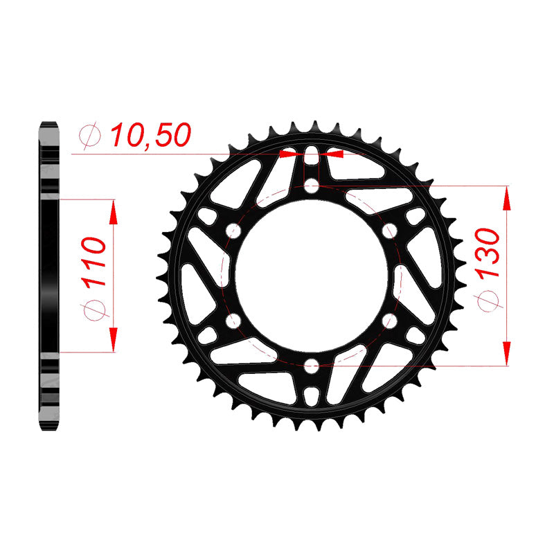 AFAM SPR.RR GSXR1000 2017 43T 520P (12814RLK-43) 12814RLK-43