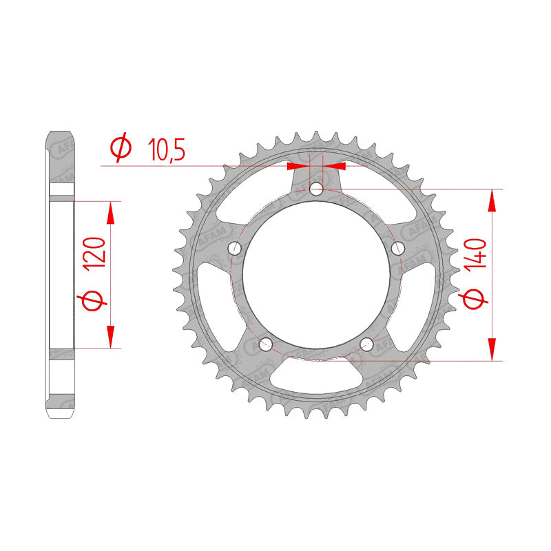 AFAM AFAM RR.40T GSXR1000 01-06/SV1000 03-05 5H 530P. 86603-40