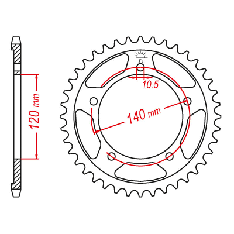 ITL SP.RR.40T 530 5H SV1000/GSXR1000 01-08 0499B-40T 1117481
