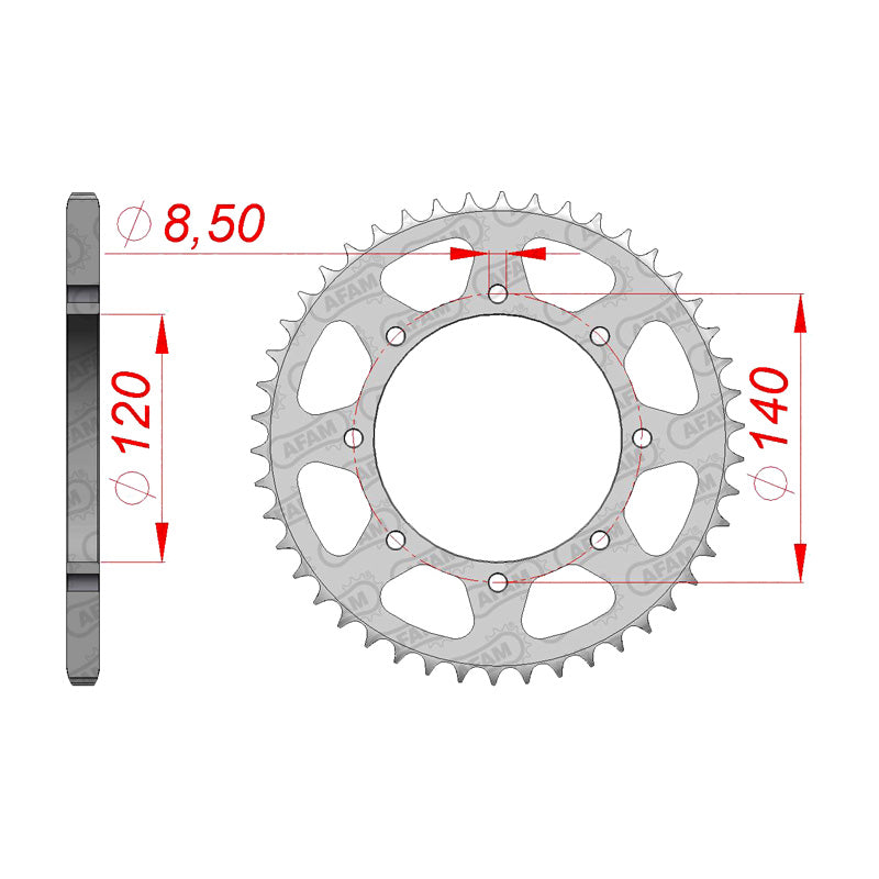 AFAM SP.RR.43T 520P KLR/KLX650A 90-05.       (JTR-487) 16600-43