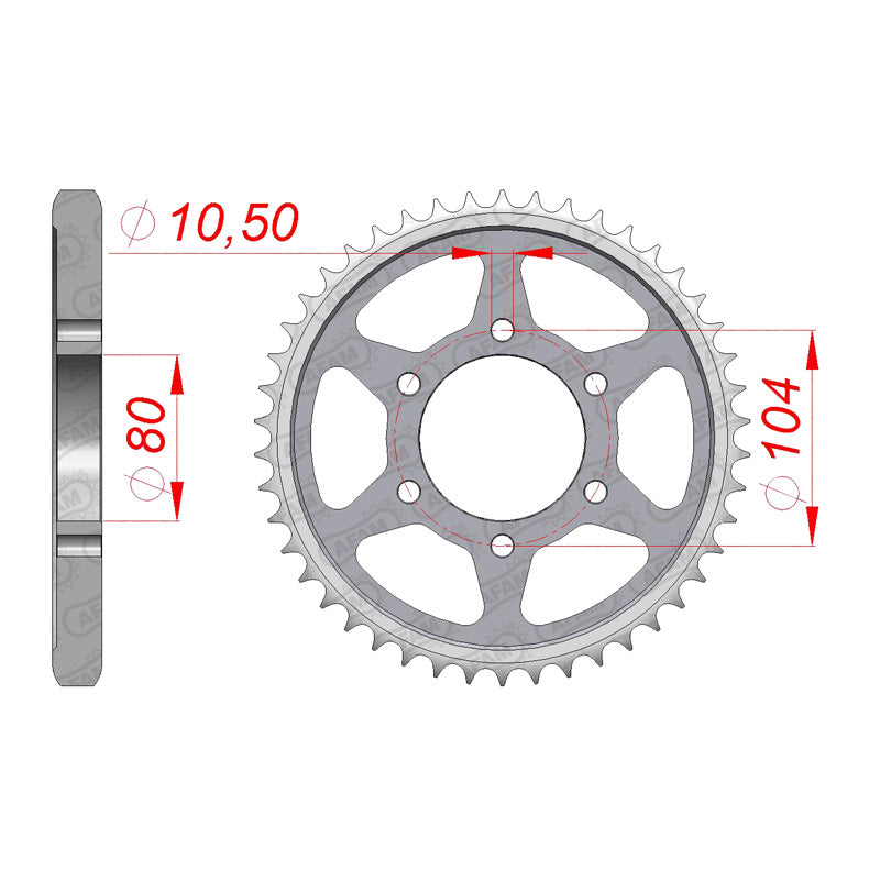 AFAM SP RR.46T 530P -1003 ZX12R/ZRX12 00-08 16604T-46T 16604-46