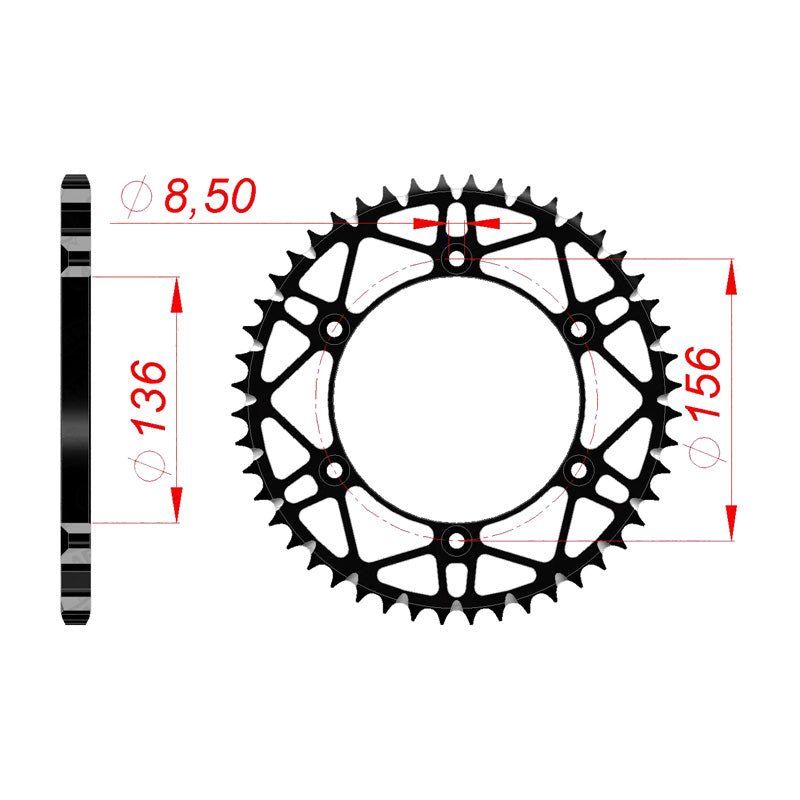 AFAM AFAM SPROCKET SLK GAS GAS  HUSQVARNA MODELS 49T 14206SLK_49