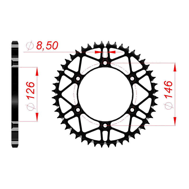 AFAM AFAM SPROCKET SLK SUZUKI (EX: RMZ 250 04-06) 47T 14203SLK_47