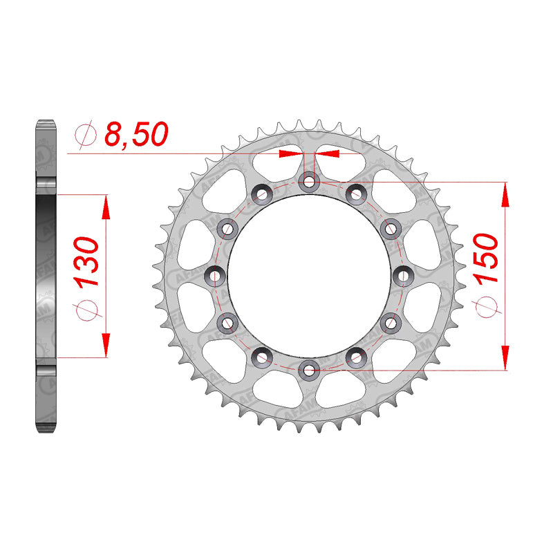 AFAM SPR.RR.YA 49T YZ125/250/250F/400/426/450F 99-12 12323-49