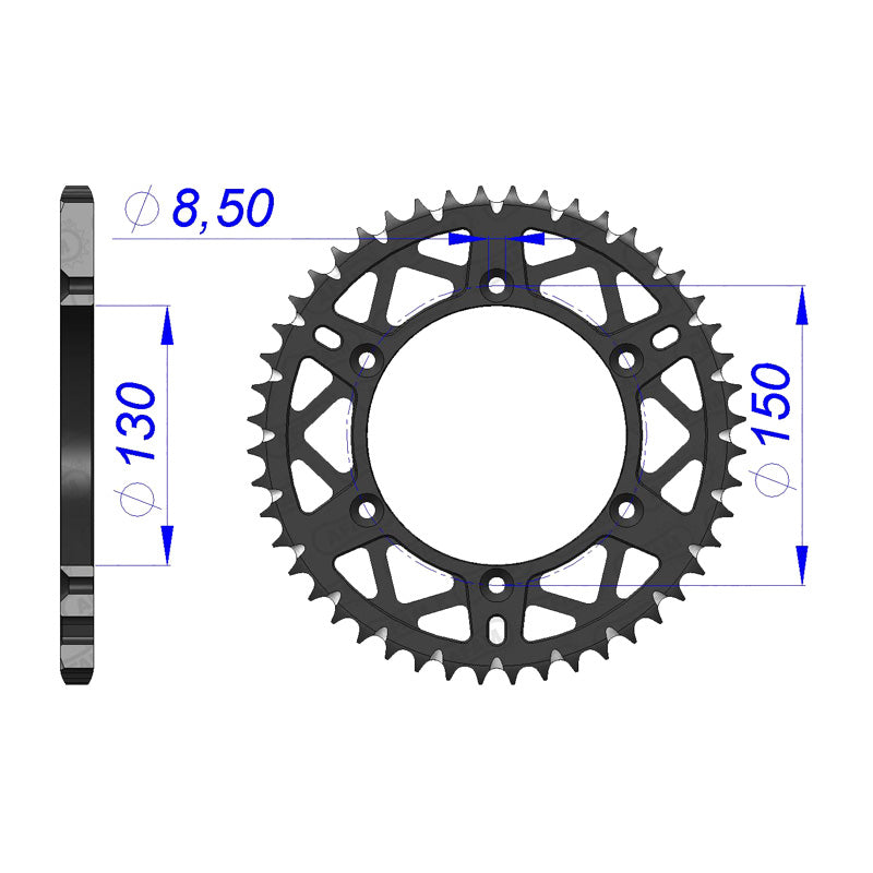 AFAM SPR.RR.YAM YZ125/250/250F/400/426/450F 99-07 50T. 13323_50