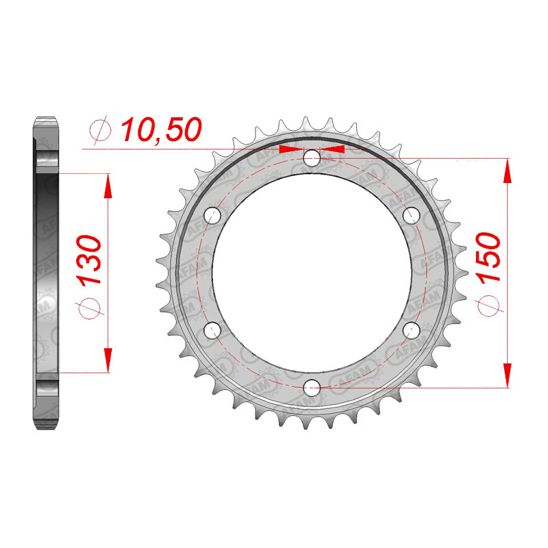 AFAM AFAM RR.SPR. 39T 525 FZ8 10-12 12606-39
