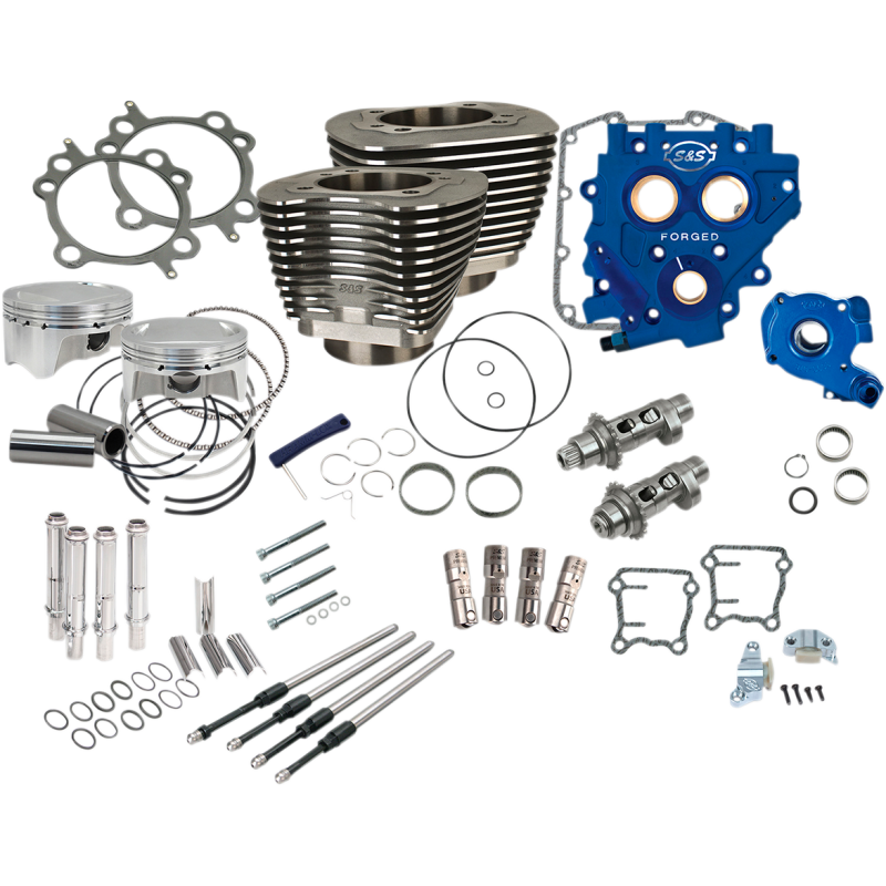 S&S CYCLE POWR PK, 4"BORE, BLK, 585CE, 07-17 EXC 17 TOURING 330-0668