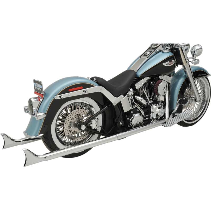 BASSANI XHAUST 07-17 SOFTAIL 36" FISHTAIL 2:2 FS CHR NO BAFFLE 1S46E-36