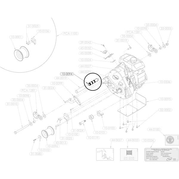 PORTABLE WINCH WINCH HANDLE 10-0094