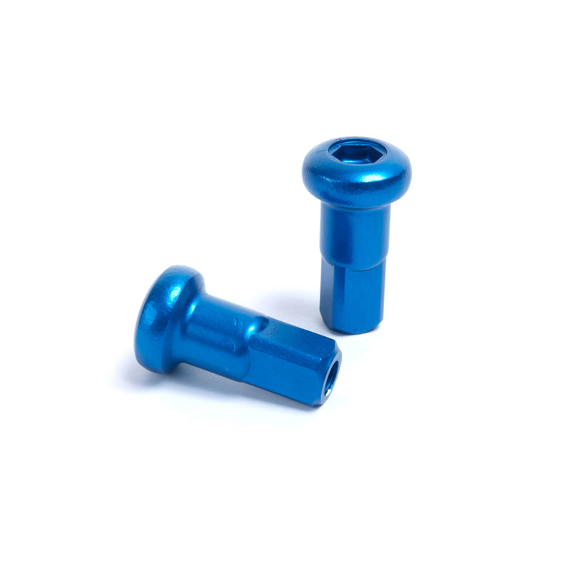 SM PRO WHEELS ALLOY NIPPLE (36)/8G X .300/4 X 7.6MM/BLUE NA_08_300_04