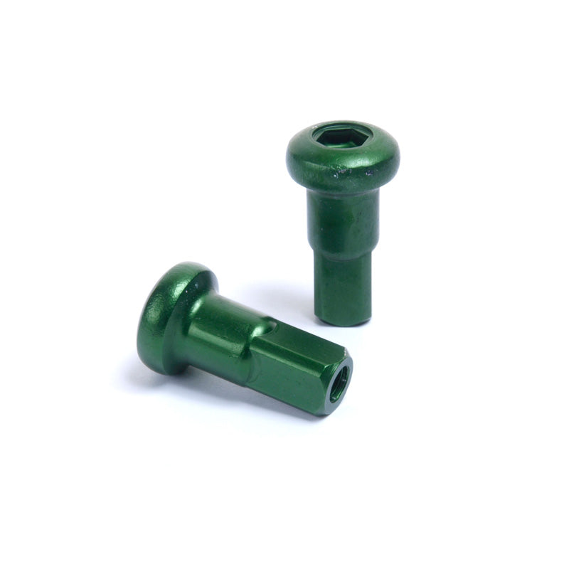 SM PRO WHEELS ALLOY NIPPLE (36)/8G X .300/4 X 7.6MM/GREEN NA_08_300_05