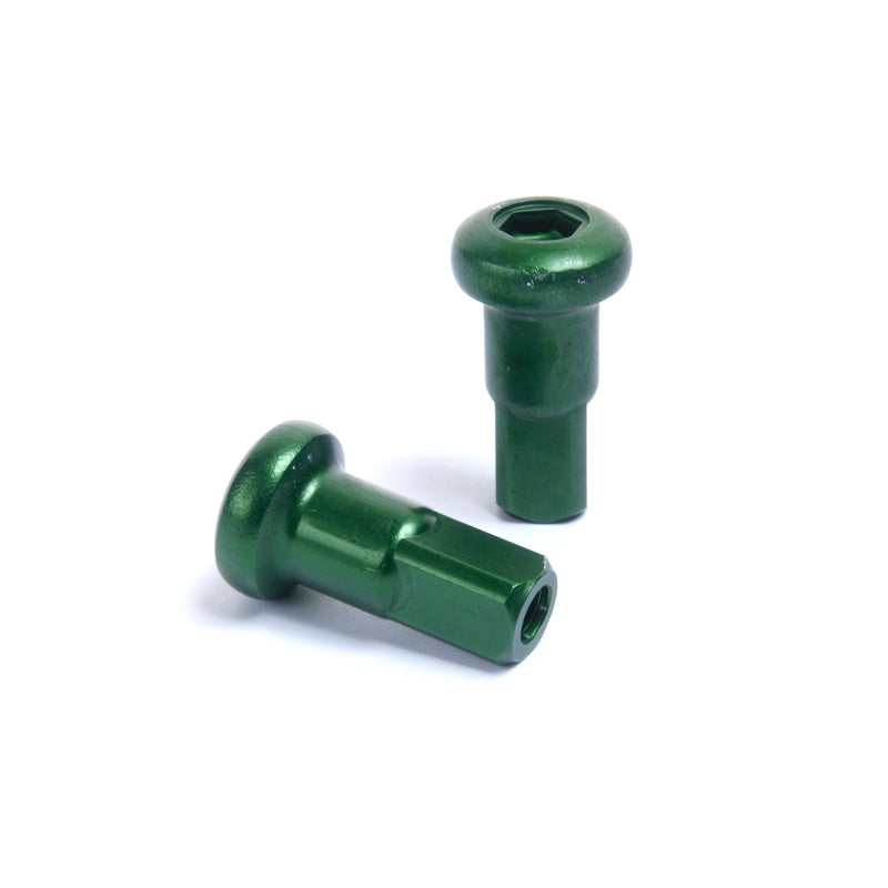 SM PRO WHEELS ALLOY NIPPLE (36)/9G X .300/3.6 X 7.6MM/GREEN NA_09_300_05