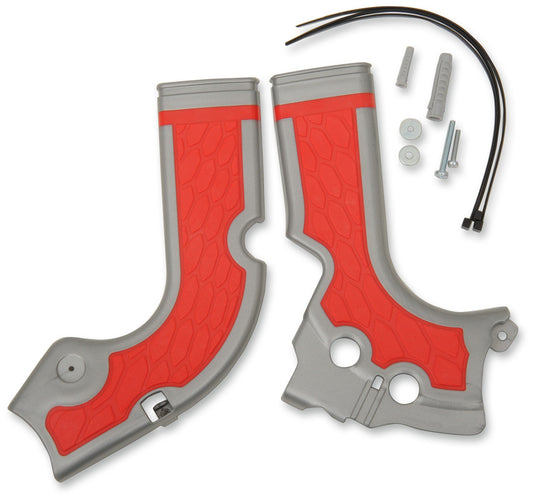 ACERBIS FRAME GUARD- X-GRIP SILVER/RED 2374241418