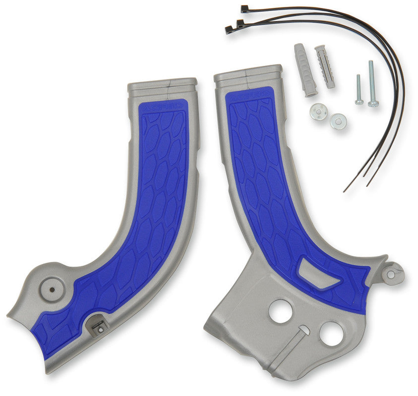 ACERBIS FRAME GUARD- X-GRIP SILVER/BLUE 2374261404