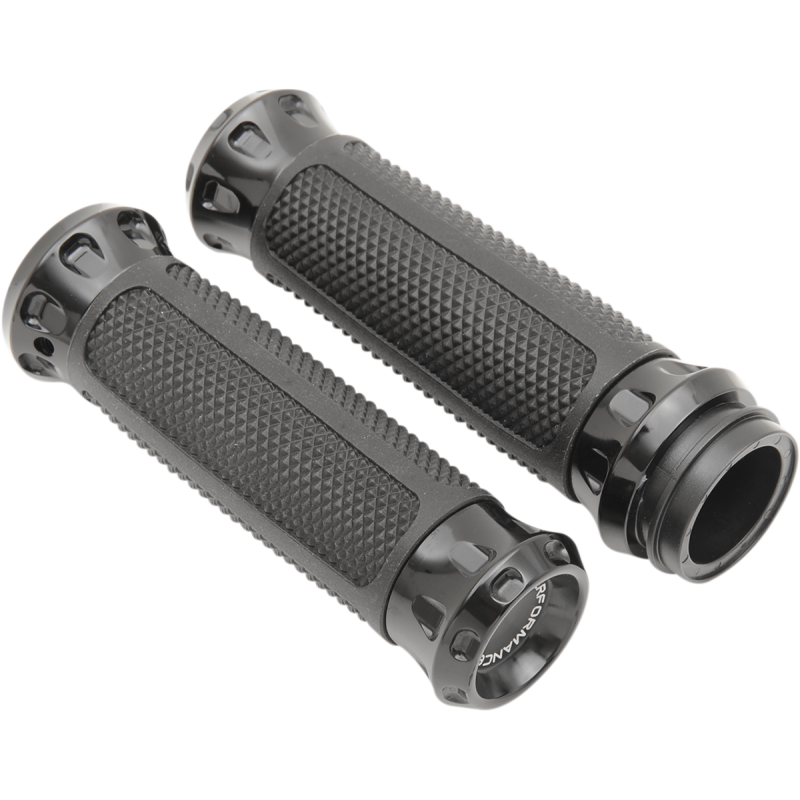 PERFORMANCE MACHINE OVERDRIVE GRIPS BLK  08-19 FLHT 0063-2082-B