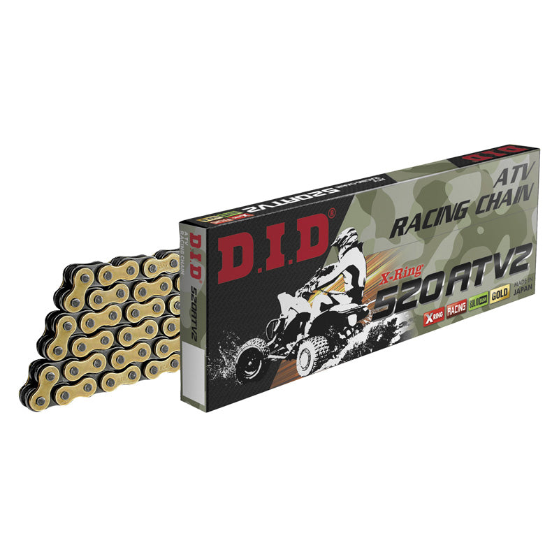 DID DID 520ATV2-104L GOLD & BLACK CHAIN W/P-FIT LINK M520ATV2104FB