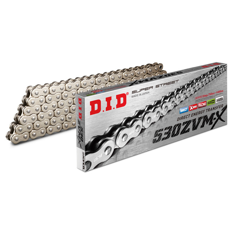 DID DID 530ZVMX2-110L SILVER CHAIN W/RIVET LINK M530ZVMX2S110