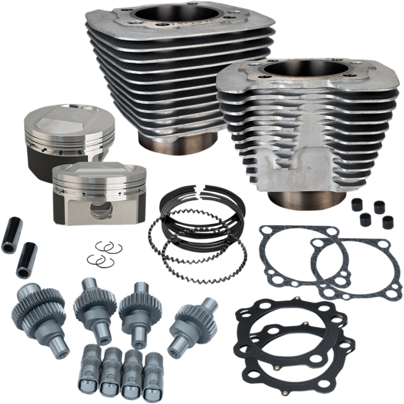 S&S CYCLE HOOLIGAN KIT,1200CC TO 1250CC,SILVER,00-'19 XL 1200 910-0702