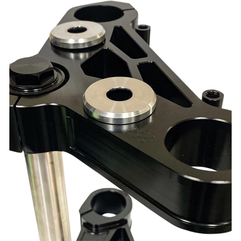 PRO-ONE PERF.MFG. HANDLEBAR RISER DAMPER KIT, WITH RAW BILLET ALUMCAPS, 103070RAW