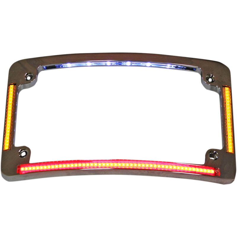 CUSTOM DYNAMICS LIC/PLT FRAME RADIUS CHR TF05-C