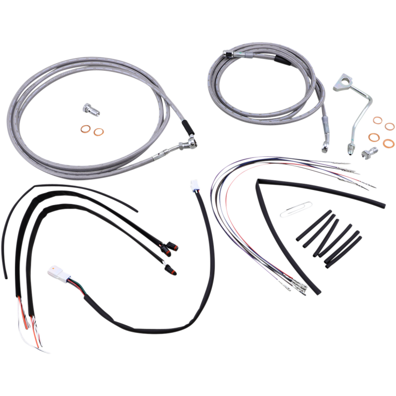 BURLY BRAND HANDLEBAR CABLE/BRAKE LINE KIT - COMPLETE - 16" APE HANGER H B30-1162