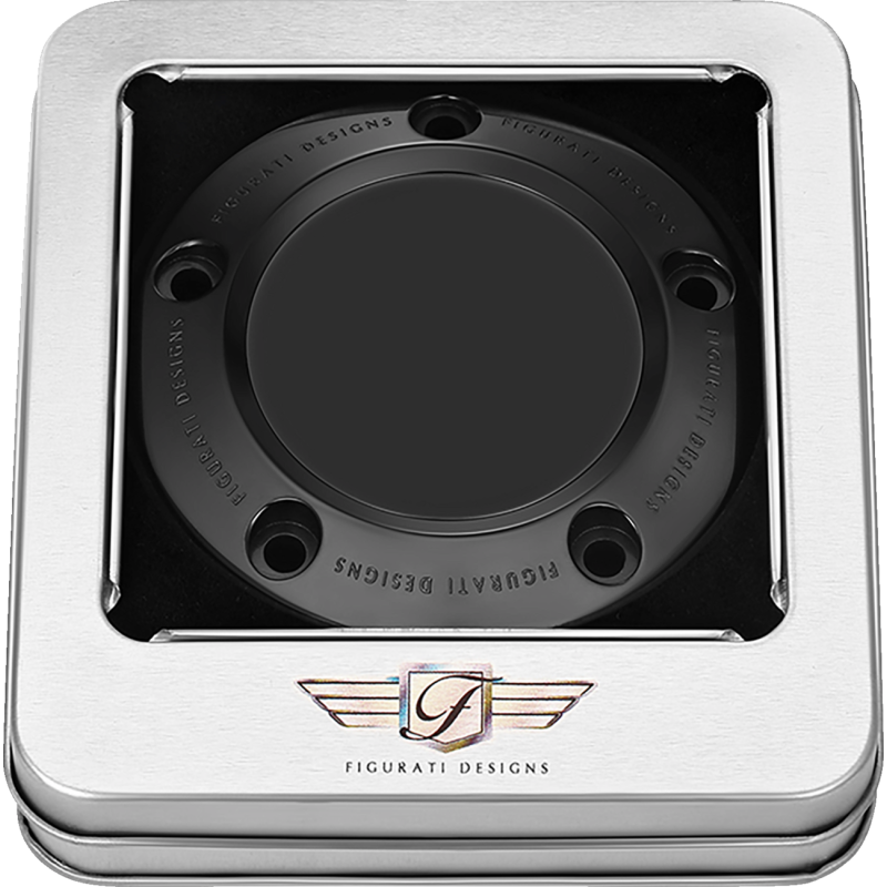 FIGURATI DESIGNS TIMING COVER PLAIN BLACK, 5-HOLE FD65-TC-5H-BLK