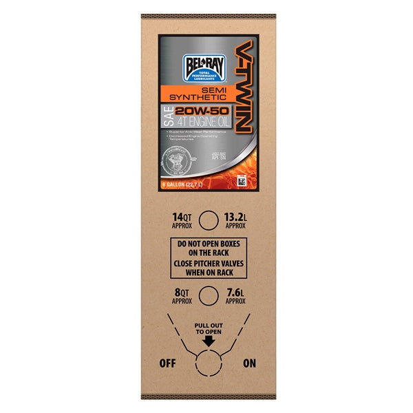 BEL-RAY V-TWIN SEMI-SYN ENG OIL 20W-50 6G 301389150033