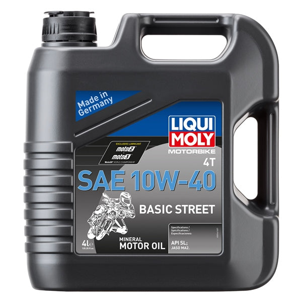 LIQUI MOLY OIL 4T SAE 10W40 BASIC STR MRAL 4L 20192