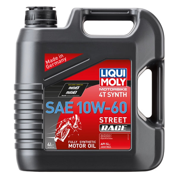 LIQUI MOLY OIL 4T SAE 10W60 STR RACE SYNT 4L 20072