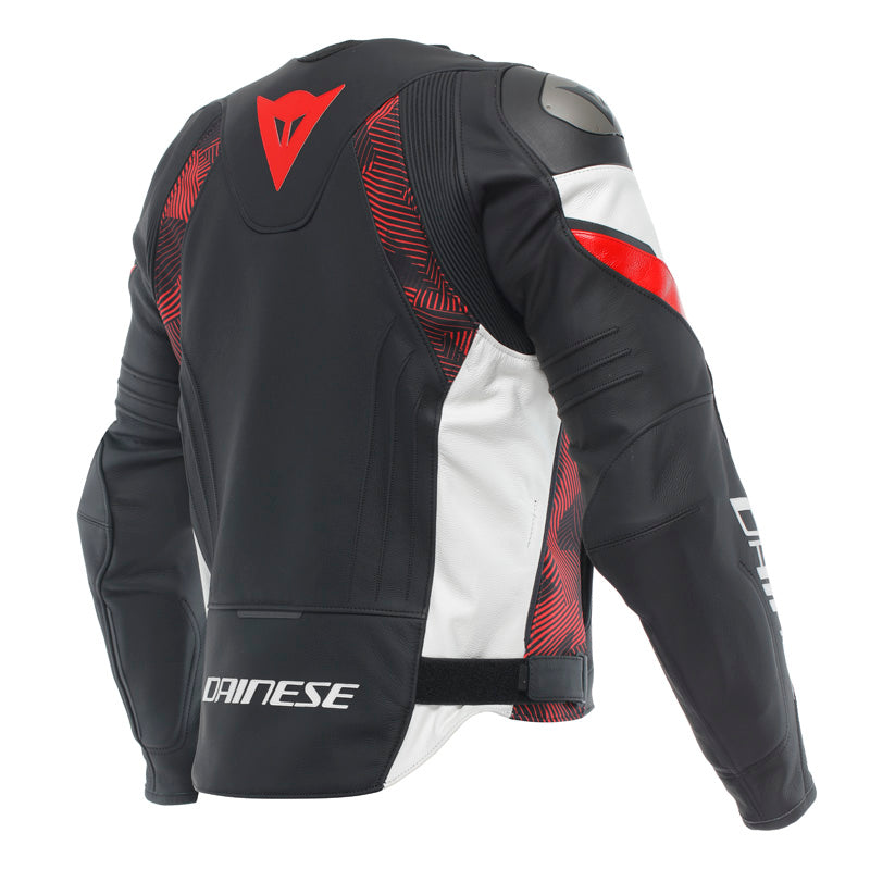DAINESE AVRO 5 LEATHER JACKET 60 (BLK/RED/WHT) 15300001-A77-60