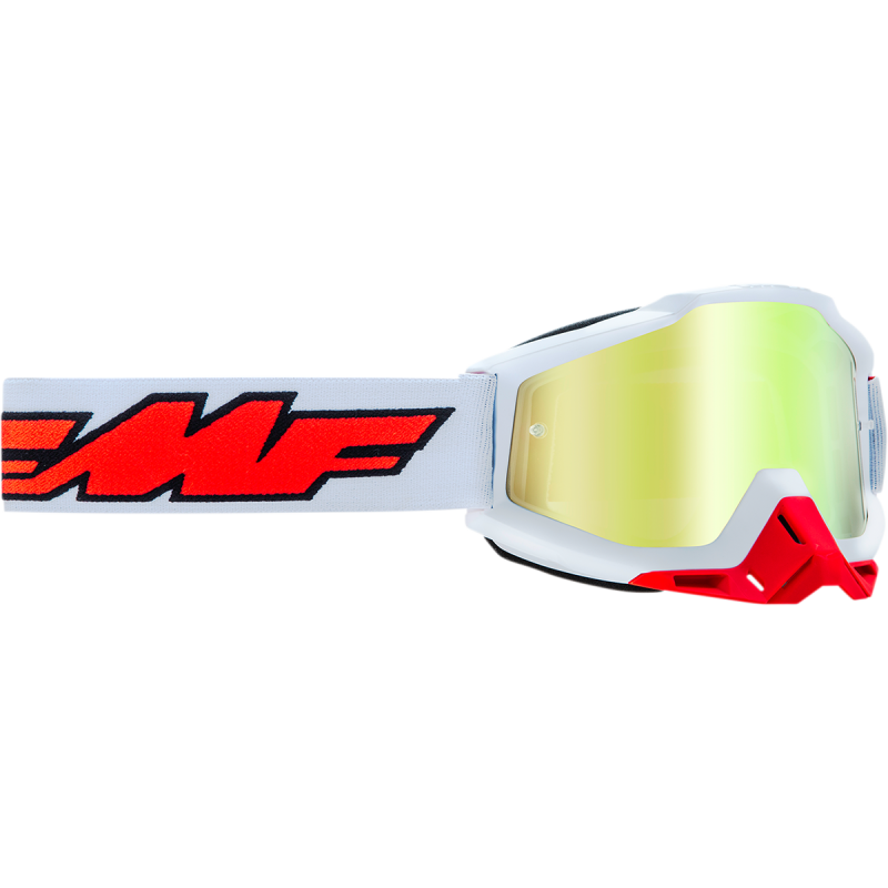 FMF FMF POWERBOMB GOGGLE ROCKET WHITE - TRUE GOLD LENS F-50037-00004