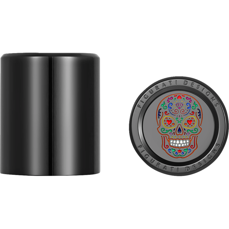 FIGURATI DESIGNS ND MAG DOCKING COVERS BLACK WITH SUGAR SKULL-27.2X32MM FD30-DC-27.2/32-BLK
