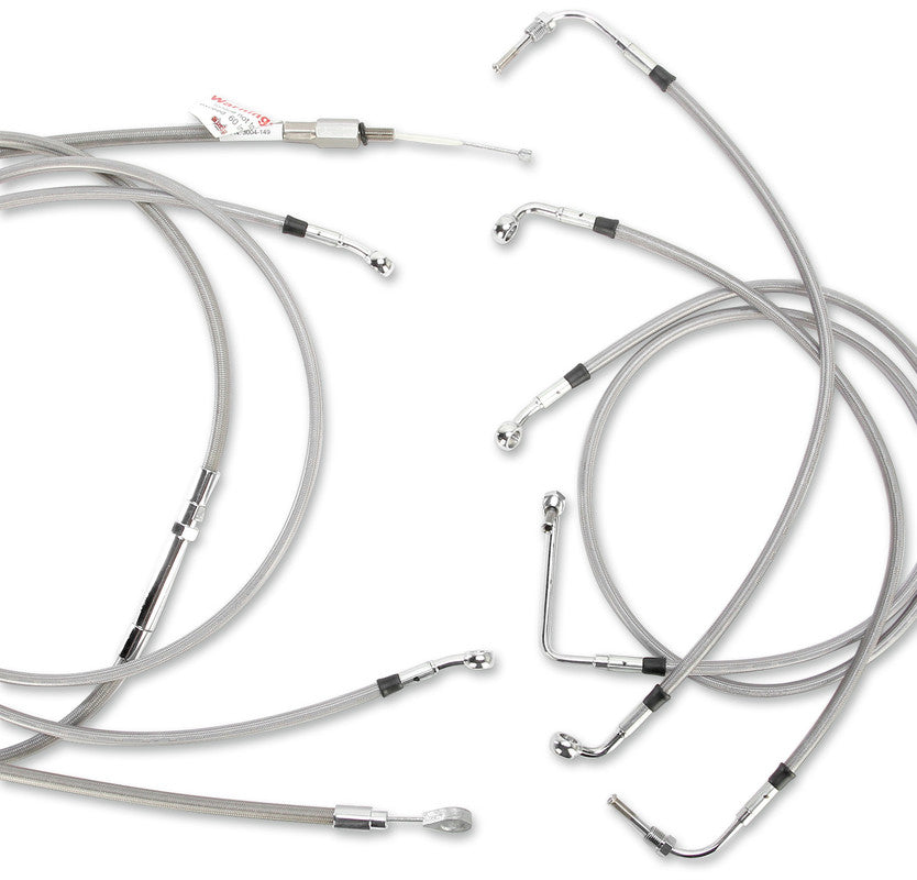 BURLY BRAND 08-13 FLH 15" CABLE CONTROL KIT ABS S/S B30-1104