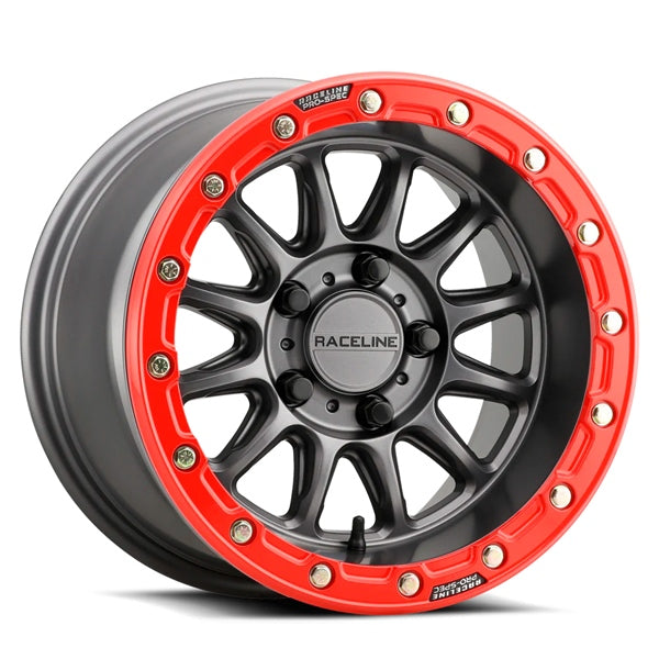 RACELINEWHEELS 15X7 5/114.3 A14GR ALPHA BEADLOCK BK/RD A14GR-57012+25