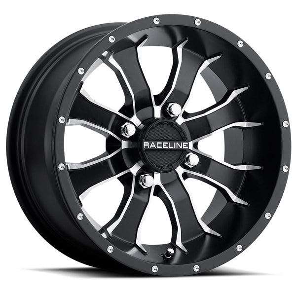 RACELINEWHEELS 15X7 4/137 A77-MAMBA MACH BK WHEEL A7757037-T-52