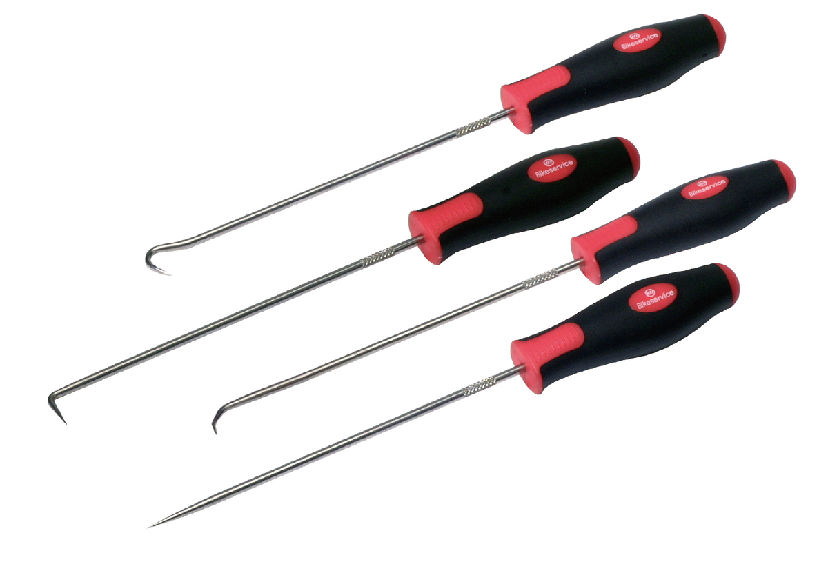 BIKE SERVICE BS0230 LONG PICK & HOOK SET (4PC) BS0230