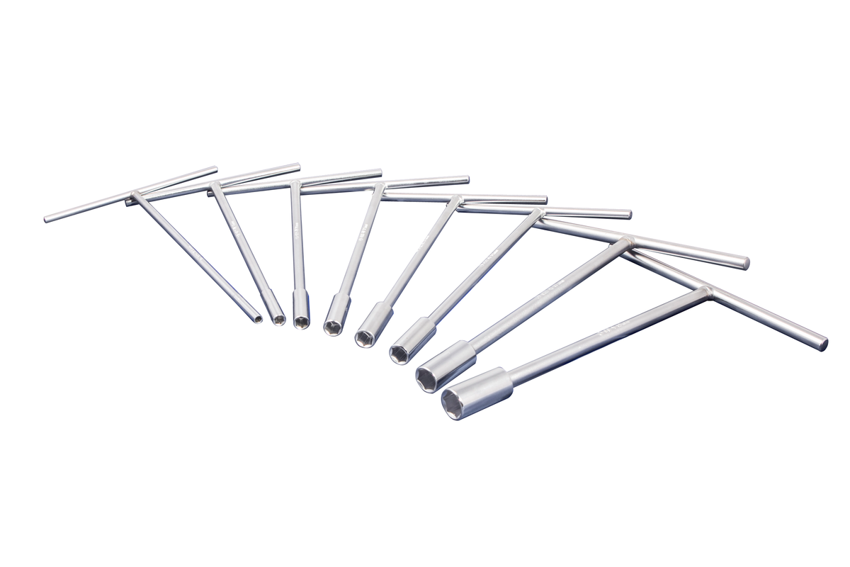 BIKE SERVICE BS1660 T-HANDLE SOCKET WRENCH SET (8PC) BS1660